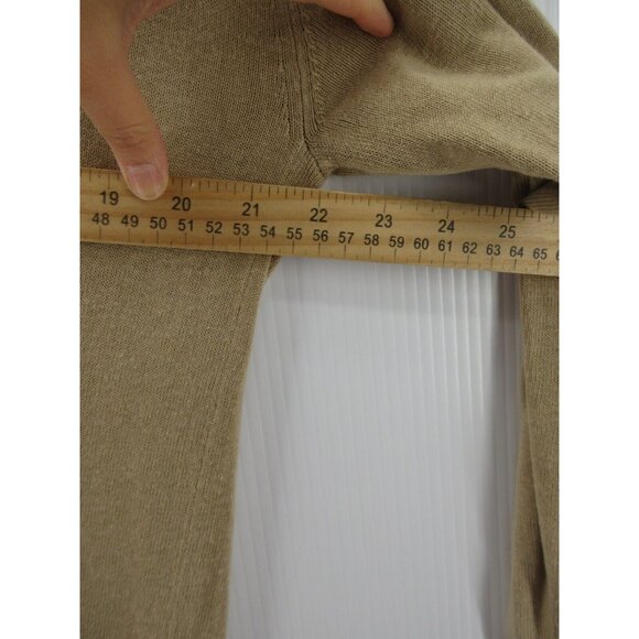 J Crew Sweater Large Linen Pullover Preppy V-Neck Lagenlook Cottage - Picture 5 of 10